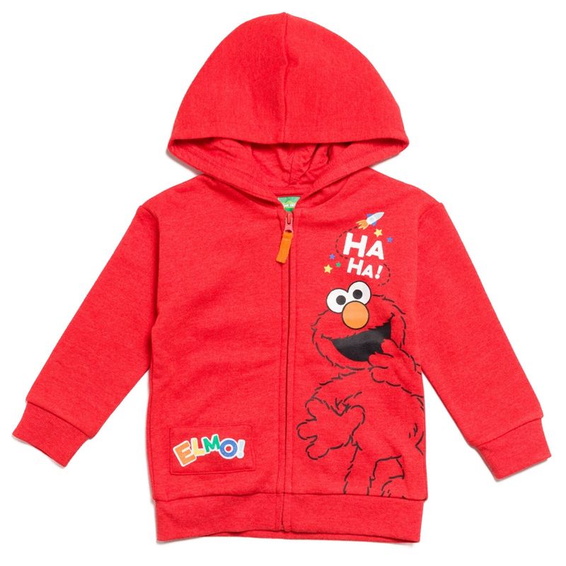 Sesame Street Elmo Fleece Zip Up Hoodie Infant to Toddler, 1 of 8