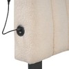 Sapphtopaz Bed Frame with Teddy Vertical Stripes LED Headboard Upholstered Platform Bed for Bedroom, Apartment - 3 of 4