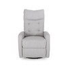Fabric Swivel Glider Rocker Recliner Chair with Tufted Back and Modern Armrests - 2 of 4