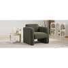 NicBex Lambskin Accent Chair,Upholstered Living Room Chairs with Mid-Height Backrest and Pillow,Modern Armchair,Accent Chairs for Living Room,Green - 2 of 4
