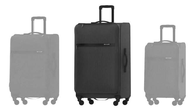 Skyline Softside Medium Checked Spinner Suitcase - Gray Heather, 2 of 10, play video