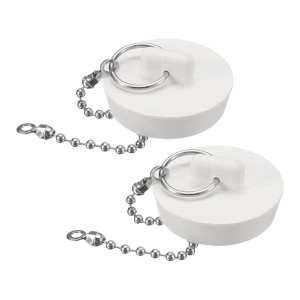 Unique Bargains Rubber with Pull Ring Kitchen Bathtub Sink Drain Stopper 2 Pcs - 1 of 4