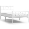 vidaXL Metal Bed Frame with Headboard and Footboard White 39.4 in.x74.8 in. Twin - 2 of 4