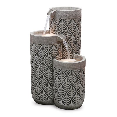 Melrose Stone Cascading Bowl Fountain 25.5"H