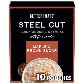 Better Oats Revolution! Steel Cut Oats Maple & Brown Sugar Oatmeal - 10ct