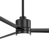 Airsurfer 52" Matte Black 3-Blade LED Ceiling Fan with Remote and Color-Changing Light - 4 of 4