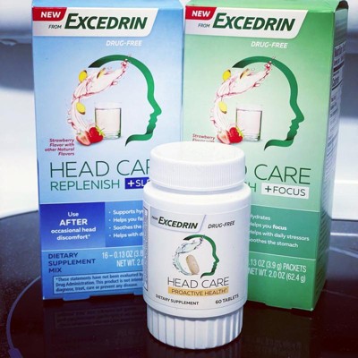 Excedrin Melatonin Headcare Replen+sleep - 16ct : Target