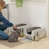 PawHut 2 Pack Stainless Steel Litter Box, Metal Litter Box with High Sided for Easy Clean & Anti-Urine Leakage, with Metal Scoop & Scoop Holder - 3 of 4