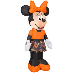 Gemmy 3.5 ft Airblown® Blowup Inflatable Vampire Minnie with Candy Toss Vest Outdoor Decoration - Orange - 1 of 3