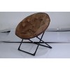Comfy Saucer Chairs, Folding Reading Lounge Chair, Cozy Faux Fur Living Room Chair with Soft Thick Padded Seat & Metal Frame - 2 of 4