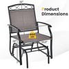 Tangkula Patio Swing Glider Chairs Set of 2 Outdoor Metal Glider Armchairs Garden Poolside - image 3 of 4