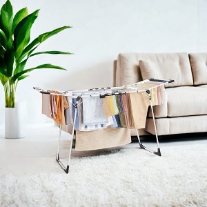 Space-Saving Foldable Gullwing Clothes Drying Rack, Metal Laundry Airer, 22.2 x 68.1 x 38 Inch Laundry Drying Rack for Indoor & Outdoor Use - 1 of 4