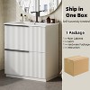 KTMBDW 30 Inch Bathroom Vanity with Undermount Sink, Small Bathroom Sink Cabinet, Modern Bathroom Storge Vanity, Fluted Finish - 4 of 4