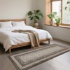 Coucheta Washable Boho Area Rug, Stain-Resistant Low Pile Carpet with Rubber Backing&Braided Border for Living Room, Bedroom, Office, Multiple Sizes - 2 of 4