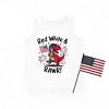 The Juniper Shop Red, White and Rawr Youth Tank Top - XS - White - 2 of 4