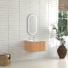 PexFix 24" Floating Bathroom Vanity with Sink Modern with Large Storage Space Wall Mounted Cabinet with Soft-Close Drawers in Walnut and Ceramic Basin - 3 of 4