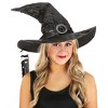 HalloweenCostumes.com One Size Fits Most Women Spooky Witch Hat for Women, Gray - 2 of 4
