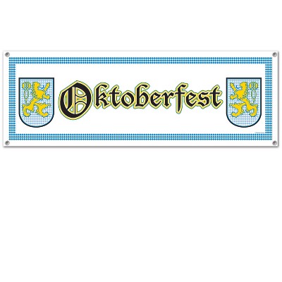 Beistle Oktoberfest Sign Banner, 5' x 21", (2/Pkg) Multicolored