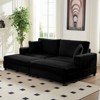 Mjkone Oversized Chaise Lounge Chair Indoor, 85" W Corduroy Upholstered Modern Sofa Couch With 2 Movable Ottomans, Comfy Lazy Sofa Chair - 2 of 4