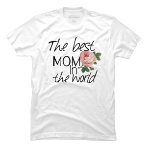 Men's Design By Humans Mother's Day Best Mom in the World By bambino T-Shirt - 1 of 2