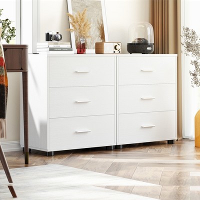 Aheaplus  Wooden 6-Drawers Dressers with Storage, Closet Storage Cabinet and Nightstand