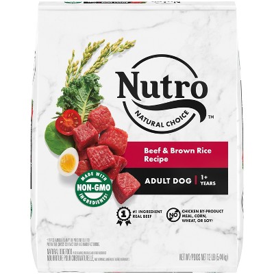 NUTRO Natural Choice Beef and Brown Rice Recipe Adult Dry Dog Food - 12lbs