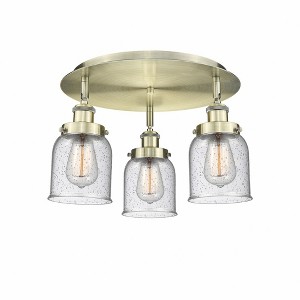 Bell - 3 Light Flush Mount In Art Deco Style-9.25 Inches Tall and 16.75 Inches Wide - 1 of 1
