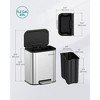 SONGMICS Kitchen Trash Can, 5.2-Gallon (20L) Garbage Can with Lid, Stainless Steel, Soft Close and Stays Open - 2 of 4