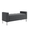 HL Home Furnishings,Square Arm Tufted Storage Ottoman - 2 of 4