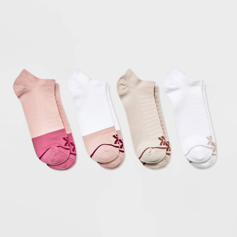 Women's 4pk Colorblock No Show Athletic Socks - All In Motion™ 4-10, 1 of 5