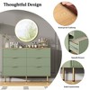 Garvee Fluted Wood Dresser 5 Drawers Dresser for Bedroom, Modern White Tall Dresser with Gold Handle, Wood Drawer Organizer for Living Room, Hallway - 4 of 4