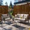 PexFix 72 in. x 47 in. Outdoor Privacy Rectangle Screen Galvanized Steel Panel Divider in Brown - 2 of 4