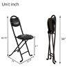 Modern Folding Patio Chairs with Metal Legs, Outdoor Armless Lounge Chairs for Balcony, Deck, or Garden – The Pop Home - 3 of 4