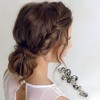 Unique Bargains Rhinestones Butterfly French Barrette Hair Clips 1 Pc - 2 of 4