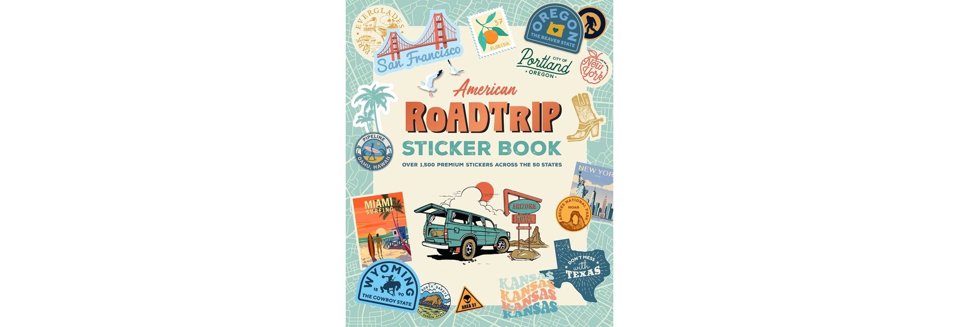American Road Trip Sticker Book - (Hardcover)