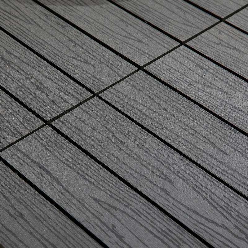 Outsunny 12" x 12" WPC Interlocking Composite Deck Tile 11 Pack for the Patio or Porch for a New Classic Look, 5 of 7