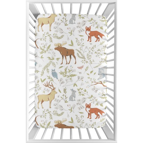 Sweet Jojo Designs Mini Fitted Sheet - Woodland Toile - image 1 of 4