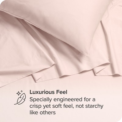 Luxurious Organic Cotton Percale Queen Sheet Set in Dusty Pink
