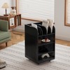 4 Tier Kitchen Island Cart With Spice Rack & Locking Casters, Simple Design Mobile Kitchen Storage Islands - 2 of 4