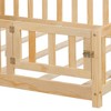 GDFStudio Grace Full-size Wooden Floor Bed with Fence and Door - 4 of 4