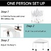 Acekool 10x10 Pop Up Canopy Tent, 1-Person Setup Instant Outdoor Shelter with Roller Bag, Weight Bags, and Stakes for Beach, Camping, Party, White - 3 of 4
