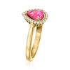Ross-Simons 0.70 Carat Pink Sapphire and .12 ct. t.w. Diamond Ring in 18kt Gold Over Sterling Size 7 - 3 of 4