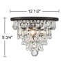 Vienna Full Spectrum Lorraine Modern Ceiling Light Flush Mount Fixture 12 1/2" Wide Bronze Crystal Drops Shade for Bedroom Kitchen Living Room Hallway - 4 of 4