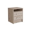 NicBex 2 Drawers Nightstand with Metal Handles,Bedside Table with Top Shelf,Modern Side Table for Bedroom - 4 of 4