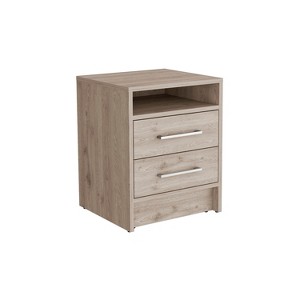 NicBex 14.7 inch Wide Nightstand with 2 Drawers,Modern Side Table with Metal Handles,Bedside Table for Bedroom,Living Room - 1 of 4