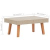 vidaXL 2 Piece Patio Lounge Set with Cushions Poly Rattan Beige - 4 of 4