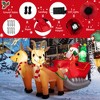 Costway 7.2 FT Inflatable Santa Claus Sleigh and Reindeer w/ LED Lights & Christmas Tree - 4 of 4