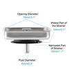 Unique Bargains Stainless Steel Anti-blocking Mesh Home Bathroom Sink Water Stopper 3.1" x 3.1" Silver Tone 1 Pc - 2 of 4