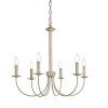 Elegant Lighting Brielle 6 lights pendant in weathered dove - 3 of 4
