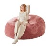 Kumasinova 4FT/5FT Large Bean Bag Chairs for Adults,Round Bean Bag Couch with Removable Flannel Cover,Memory Foam Bean Bag Chair for Living Room - 2 of 4